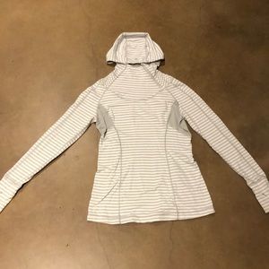 Lululemon hoodie pullover grey and white